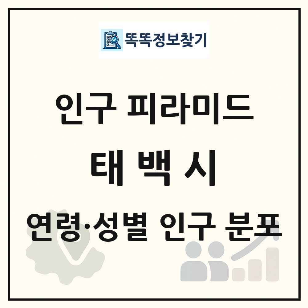 태백시 인구 피라미드 링크 그림